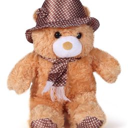 Tickles Cap Teddy Stuffed Soft Plush Toy for Kids Boys & Girls Birthday Gift (Size: 35 cm Color: Brown)-image-31