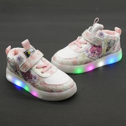 FEETWELL SHOES Fairies & Flowers Designed LED Velcro Closure Shoes - Pink-image-17