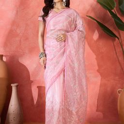 KALINI Embellished Sequinned Net Saree-10