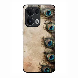 QRIOH Mystic Feather Glass Case for Oppo Reno13 Pro 5G Back Case Mobile Accessories-image-49