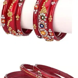 1ST TIME Red Alloy Bangle-19