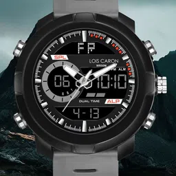 LOIS CARON Men Dial & Straps Analogue and Digital Watch LCDA8015-Grey-12