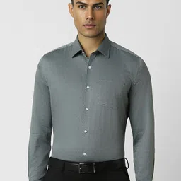Van Heusen Men Spread Collar Geometric Printed Cotton Slim Fit Formal Shirt-image-92