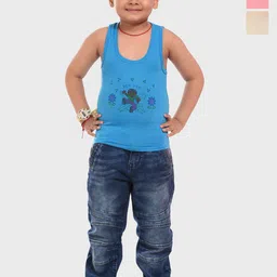 BAESD Boys Pack Of 3 Printed Cotton Innerwear Vests 3SET-COMBO 008_(0-6M)-30