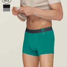 XYXX Men Pack Of 2 Traq Silver Cotton Trunk-picture-17