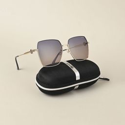 IDOR Unisex Square Sunglasses with Polarised and UV Protected Lens IDOR-3106-C3-11