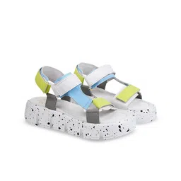 Stylestry Colourblocked Block Sandals-45