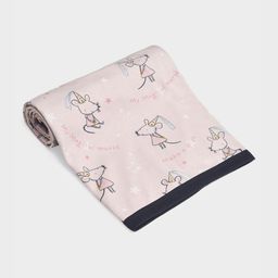 MiArcus Infants Pink & Black Cartoon Characters Printed Summer 350 GSM Single Bed Blanket-picture-12