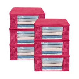 ANKIT INTERNATIONAL Pink Set of 6 Super Strong Multi-Utility Organisers-11