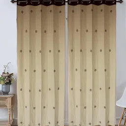 Dekor World Multicoloured Set of 2 Floral Long Door Curtain-58