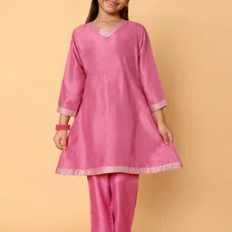 Indo Era Girls Embroidered Kurta With Trouser-picture-56