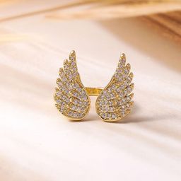 Rubans Gold-Plated CZ Stone-Studded Finger Ring-3