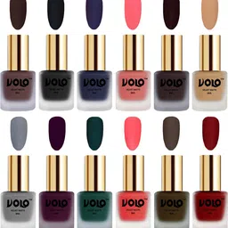 VOLO Set Of 12 Velvet Matte Nail Polish - 8 ml Each Shade - 
Dark Wine - Light Wine-56