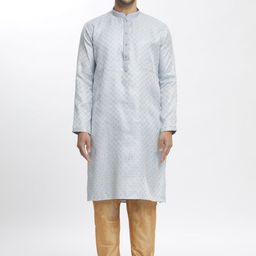 Arihant Rai Sinha Men Regular Pure Silk Kurta with Churidar-image-81
