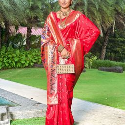 GARIYA Ethnic Motifs Woven Design Zari Paithani Saree-picture-14