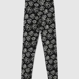 max Girls Floral Printed Ankle Length Leggings-image-13