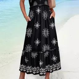 Mast & Harbour Women Floral Print Fit & Flare Midi Dress-picture-39