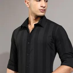 HIGHLANDER Men Slim Fit Striped Casual Shirt-picture-48