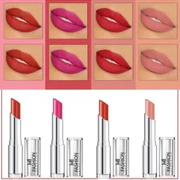 MI FASHION Set of 4 Soft Matte Long Wear Lipsticks 14g Each - Shade 07, 14, 16, 25-10
