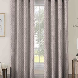 Aura Rose Gold & Pink Set of 2 Ethnic Motifs Room Darkening Long Door Curtain-8