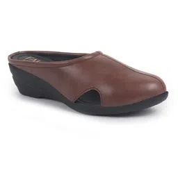 FAUSTO PU Work Wedge Mules with Buckles-picture-22