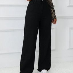NU CLOTHS Women Jean Wide Leg High-Rise Stretchable Jeans-image-70
