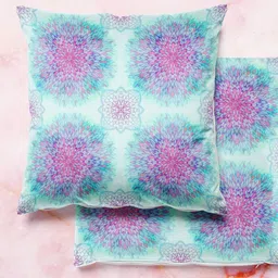 ArtzFolio Multicoloured Set of 2 Square Cushion Covers-24