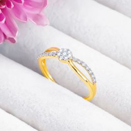 GIVA 14KT Gold Precious Spark Diamond Finger Ring-1.68gm-image-39