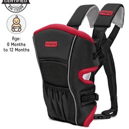 Babyhug Embrace 2 Way Baby Carrier With Detachable Bib - Red & Black-picture-12