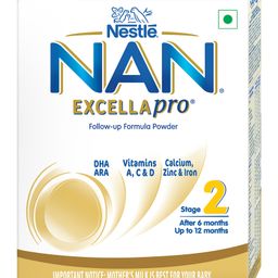 Nestle NAN EXCELLAPRO 2 Follow-Up Formula, 6+ Months - DHA ARA, Whey Protein, Vitamins A, C, D, Iron, Zinc - 400g-0