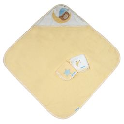 Abracadabra Set Of Hooded Towel And Wash Cloth Teddy - Yellow-image-10