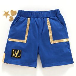 Meng Wa Solid Shorts - Blue-image-9