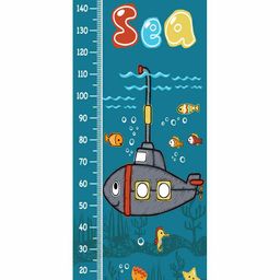 WENS Marine Themed Removable Height Measurement Wall Sticker - Blue-image-70