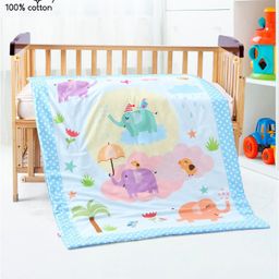 Babyhug Cotton Quilt Elephant Print - Multicolor-21