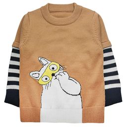 Kookie Kids Full Sleeves Pullover Sweater Kitty - Brown-image-37