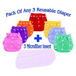 The Little Lookers Adjustable & Reusable Cloth Diaper Pack Of 3 ( Colour May Vary)-25