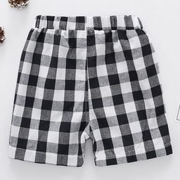 Kookie Kids Mid Thigh Length Checked Shorts - Navy Blue-image-97