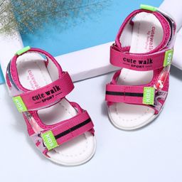 Cute Walk by Babyhug Sandal - Dark Pink-image-30