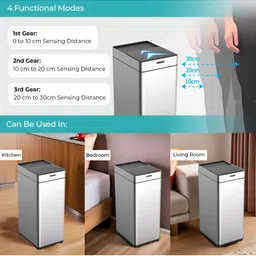 The Better Home Stainless Steel Automatic Smart Sensor Dustbin With Lid 42 L image 4