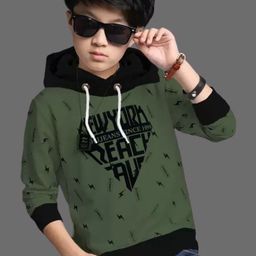 ATLANS Boys Typography Printed Hooded T-shirt-image-36