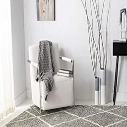 Banchmark Home Furnishings Silver-Toned Geometric Handmade Polypropylene Carpet-picture-20