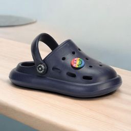 Lil Lollipop Kids Marble Look Smiley Applique Anti-Slip Clogs-image-74