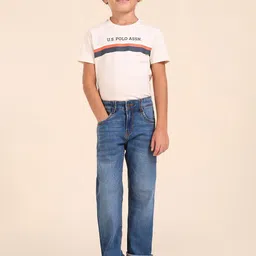 U.S. Polo Assn. Kids Boys Relaxed Fit Mid-Rise Light Fade Stretchable Jeans-picture-27