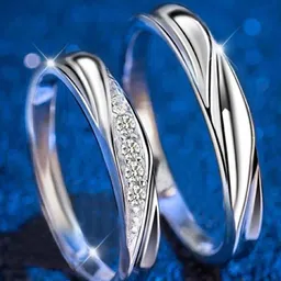 DIVASTRI Set Of 2 Stone Studded Adjustable Finger Ring image 2