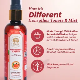 Kaaya Natural Set Of 2 Strawberry & Peach Toner & Mist - 100 ml Each image 5
