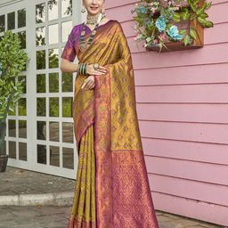 Anouk Rustic Woven Design Zari Kanjeevaram Saree-picture-8