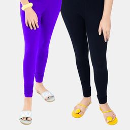 Tik Tok WEARS Girls Blue Churidar Length Leggings-image-30