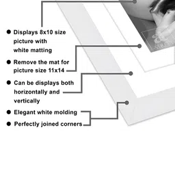 Art Street White Set of 2 Wood Document Wall Photo Frames for Certificates & Home Decor image 2