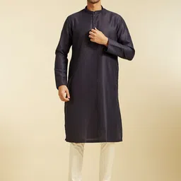 Diwas by Manyavar Mandarin Collar Straight Kurta-image-95
