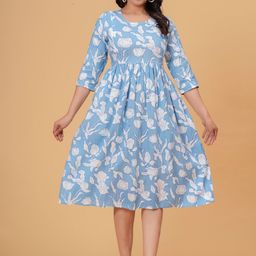 TANISHA Floral Print Maternity A-Line Dress-image-81